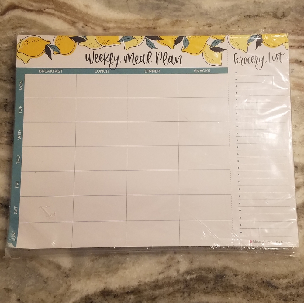 Weekly Meal Planner Pad